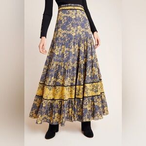 Anthropologie Carolina K Tiered Maxi Skirt